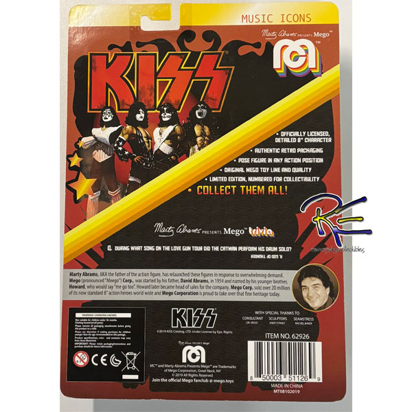 Mego Music Icons Kiss Peter Criss The Catman 8 Inch Action Figure